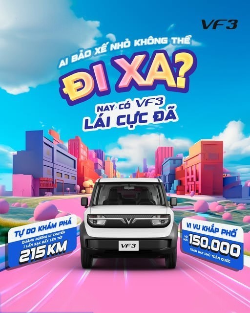 Mạnh mẽ, bền bỉ, cực kỳ phù hợp để di chuyển trong đô thị - VF 3 phá vỡ định kiến “xe nhỏ” để khẳng định vị thế của một người bạn đồng hành thực thụ trên mọi cung đường.